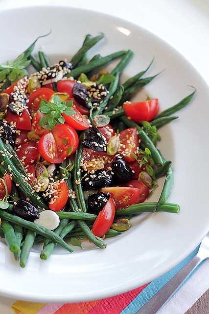 Green Beans, Tomatoes and Black Olives
