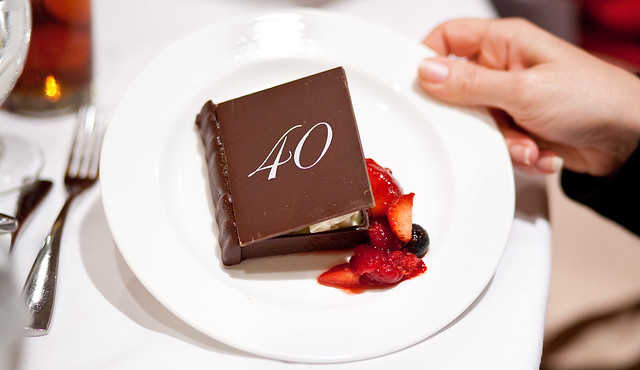 SCBWI's 40th Anniversary dessert. Delicious. (photo by Rita Crayon Huang)