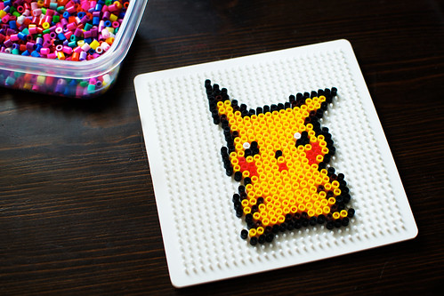 Pixelated Pikachu.