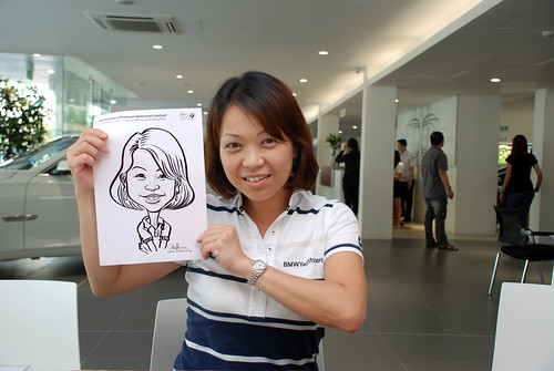 Caricature live sketching for Performance Premium Selection first year anniversary - day 2 - 17