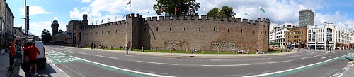 Cardiff Castle Walls Panorama