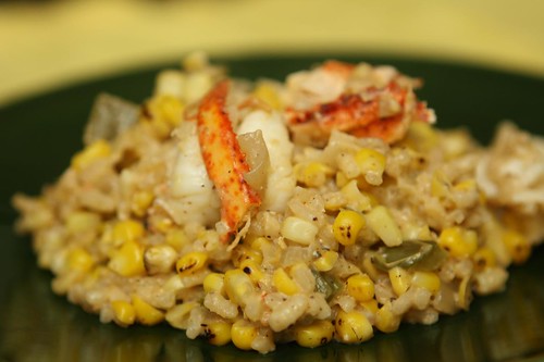 Lobster Ale Risotto with Grilled Corn