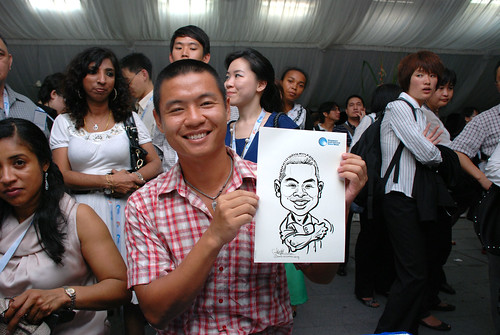 caricature live sketching for Singapore International Water Week Closing Dinner - 21