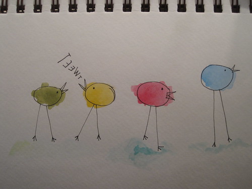 tweet...  my second try at watercolors