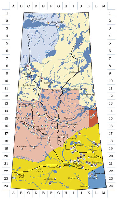 Saskatchewan First Nations Map