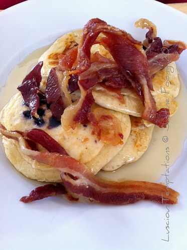 Pancakes with Bacon and Maple Syrup - Lido, Brockwell Park