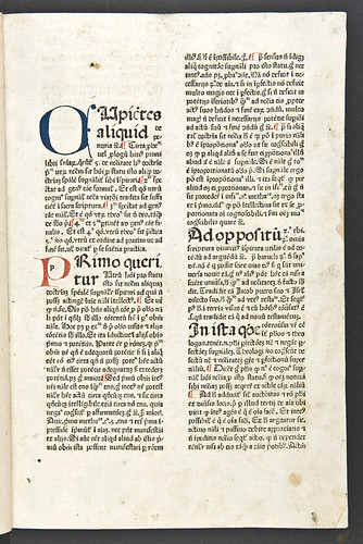 Manuscript initials in Duns Scotus, Johannes: Quaestiones in librum I. Sententiarum