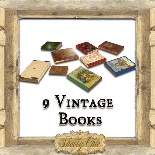 Shabby Chic Vintage Books by Shabby Chics