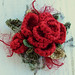 Crochet Boroch Red Rose Glitz