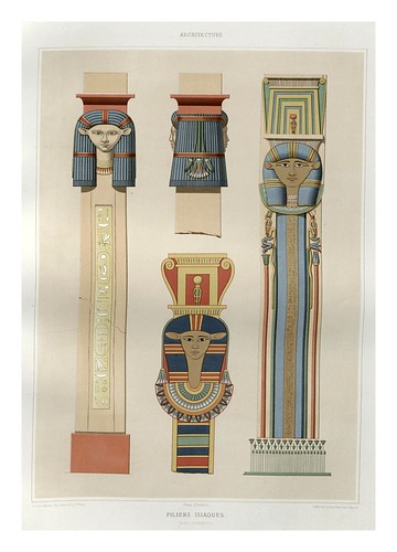 019-Pilares Isiacos-Dinastia XVIII-Histoire de l'art égyptien 1878- Achille Constant Théodore Émile