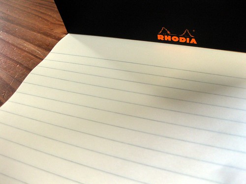 Inside of new R by Rhodia No.16 tablet, close-up