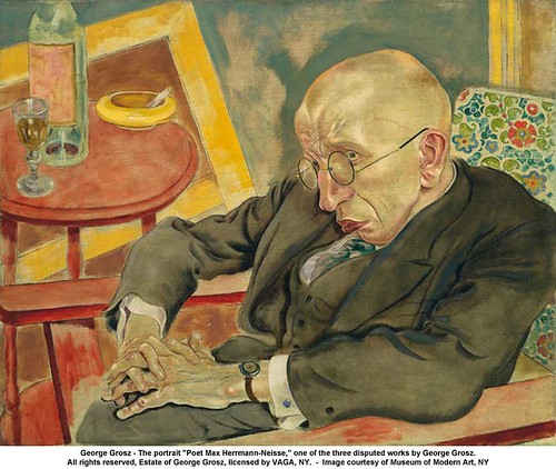 George Grosz - The portrait "Poet Max Herrmann-Neisse" by artimageslibrary