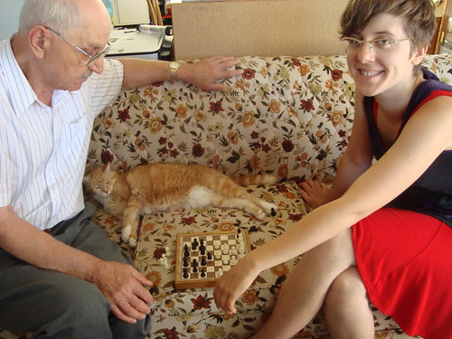 grandpa and eden playing chess