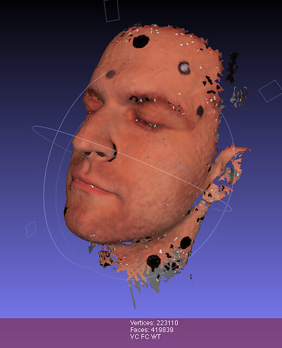 Head scan with photo texture