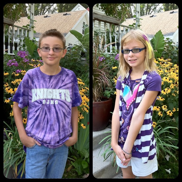 First day of school 2011 - Andrew 6th & Savannah 4th