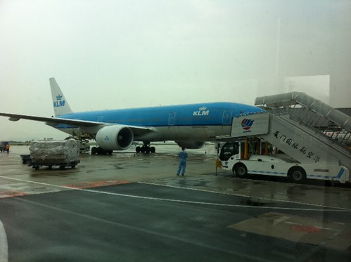 Safely landed in Xiamen, I forgot that @KLM now also flies to this Chinese city