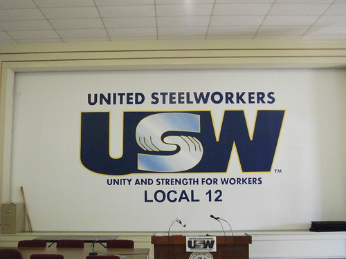 Unitrd Steelworkers union hall wall painting by rdavidschwartz