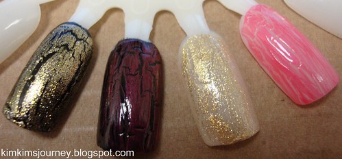 OPI Gold and Pink Shatter
