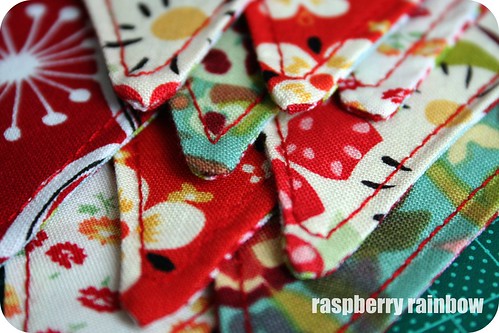 Red delicious bunting up close and personal