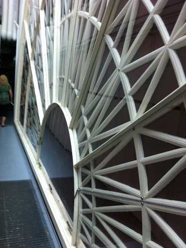 Death Star-like lattice behind Missouri House chamber