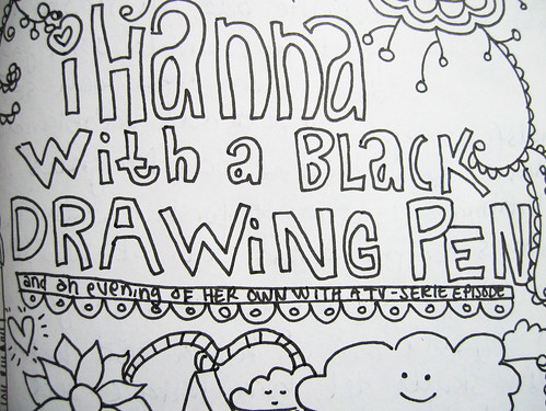 iHanna with a black drawing pen