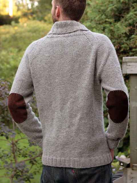 Brownstone Cardigan - elbow patches!