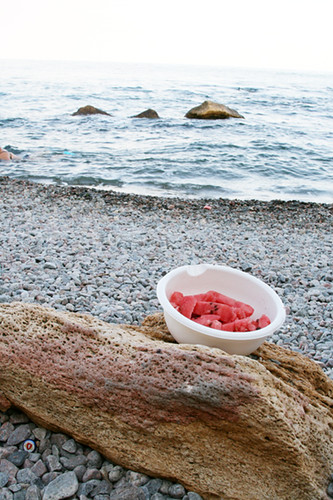 water melon on the sea