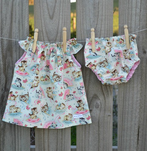 Gracie dress and reversible baby knickers