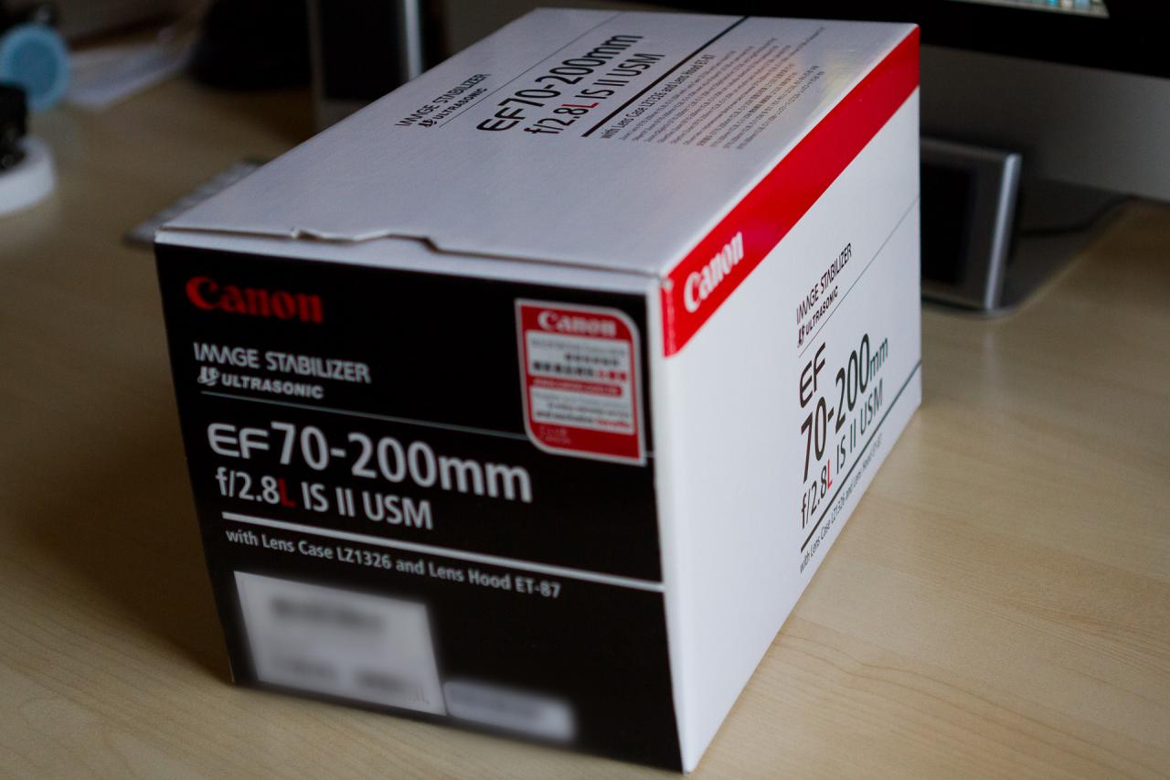 Boîte Canon 70-200mm f/2.8L IS II USM