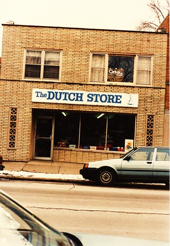 The Dutch Store on West 111th Street in Chicago's Mount Greenwood neighborhood. (Gone.) Chicago Illinois USA. December 1985. by Eddie from Chicago