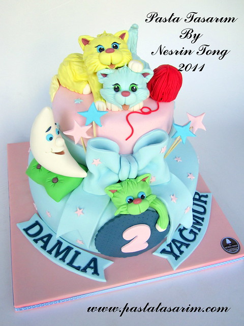  LITTLE CATS CAKE - TWINS DAMLA & YAGMUR 2ND BIRTHDAY
