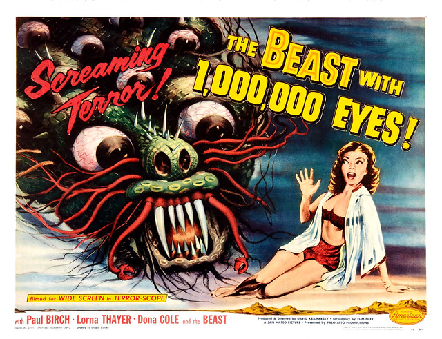 Albert Kallis - The Beast with 1,000,000 Eyes! (American Releasing Corp., 1955) Half  Sheet