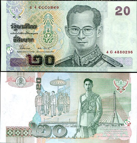 20 Baht Thajsko 2002-9, Pick 109