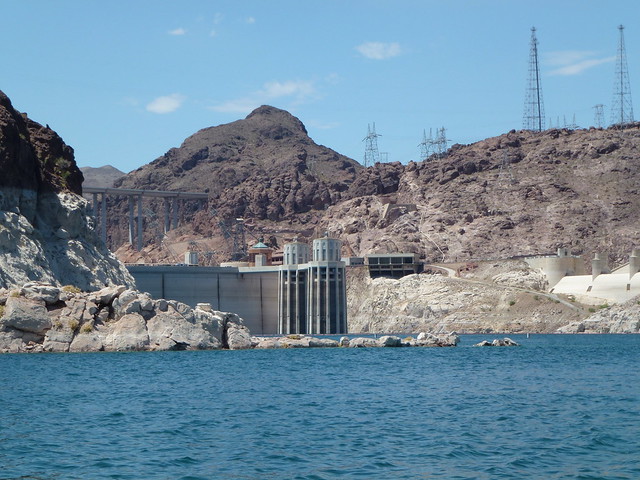 Hoover Dam Wall & By-Pass Bridge from Lake Mead Las Vegas from http://www.TipsforTravellers.com