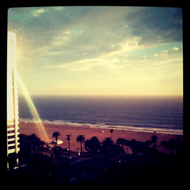 Ocean view from The Penthouse restaurant at The Huntley in Santa Monica