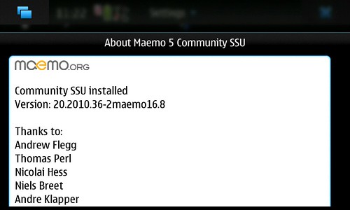 About Maemo5 CSSU Ver.20.2010.36-2maemo16.i