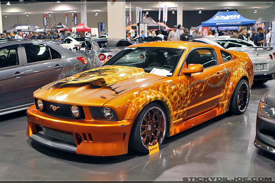 Flame work on this Mustang was impressive 