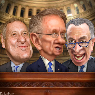 The Democratic Senate Leadership - Caricatures