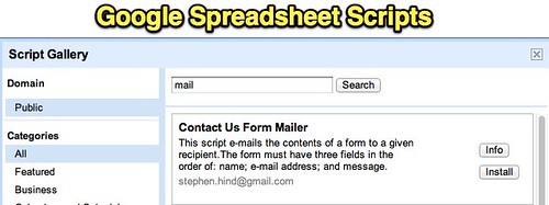 Google Spreadsheet Scripts