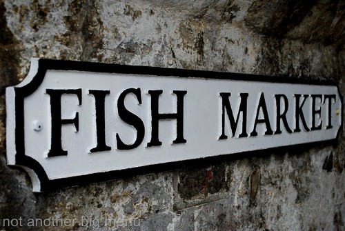 Folkestone, England - Fish market sign