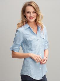 BR Chambray Button Up XSP