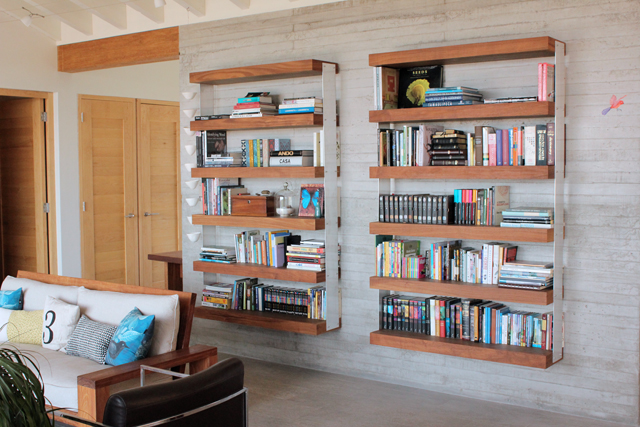 Living room shelves