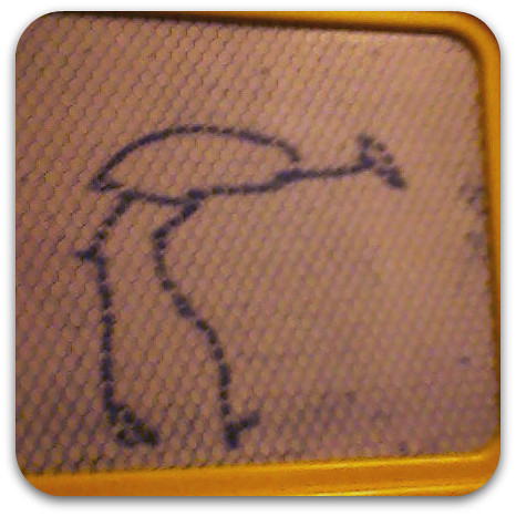Levi drew a flamingo