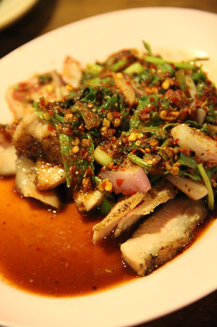 Grilled pork neck Thai salad