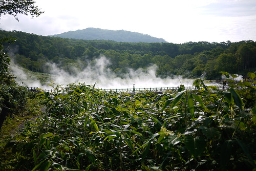 Onuma hot pools near Niseko, Hokkaido, Japan
