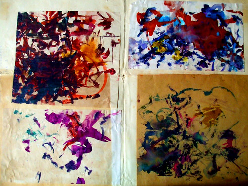 4 abstracts- watercolor by rdavidschwartz