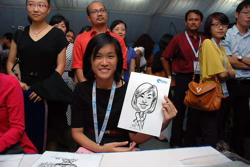 caricature live sketching for Singapore International Water Week Closing Dinner - 12