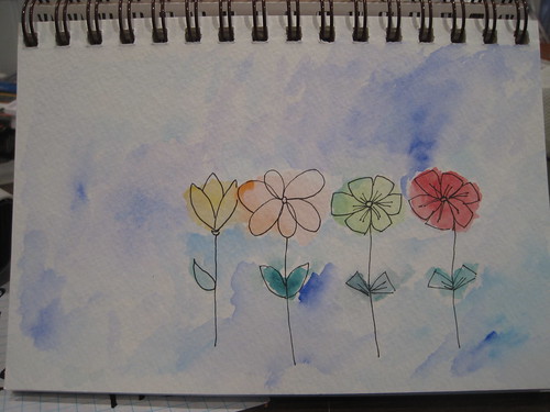 my first try at watercolors!
