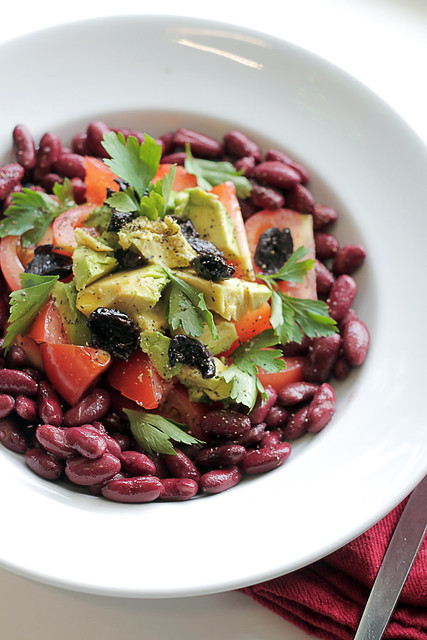 Kidney beans, Tomatoes and Avocado