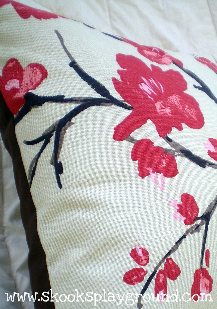 Cherry Blossom Pillow Detail